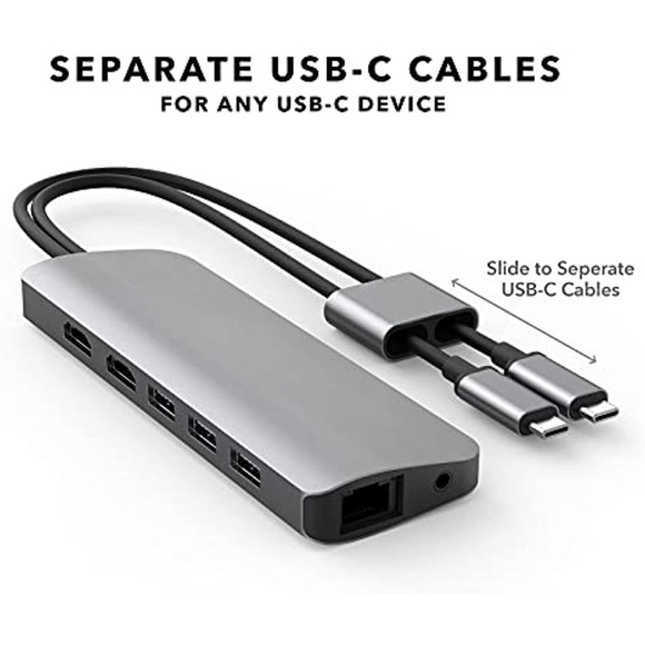 Hyper - HD392-Gray Viper 10-Port USB-C Hub Dock for Apple MacBook - Picture 3 of 6